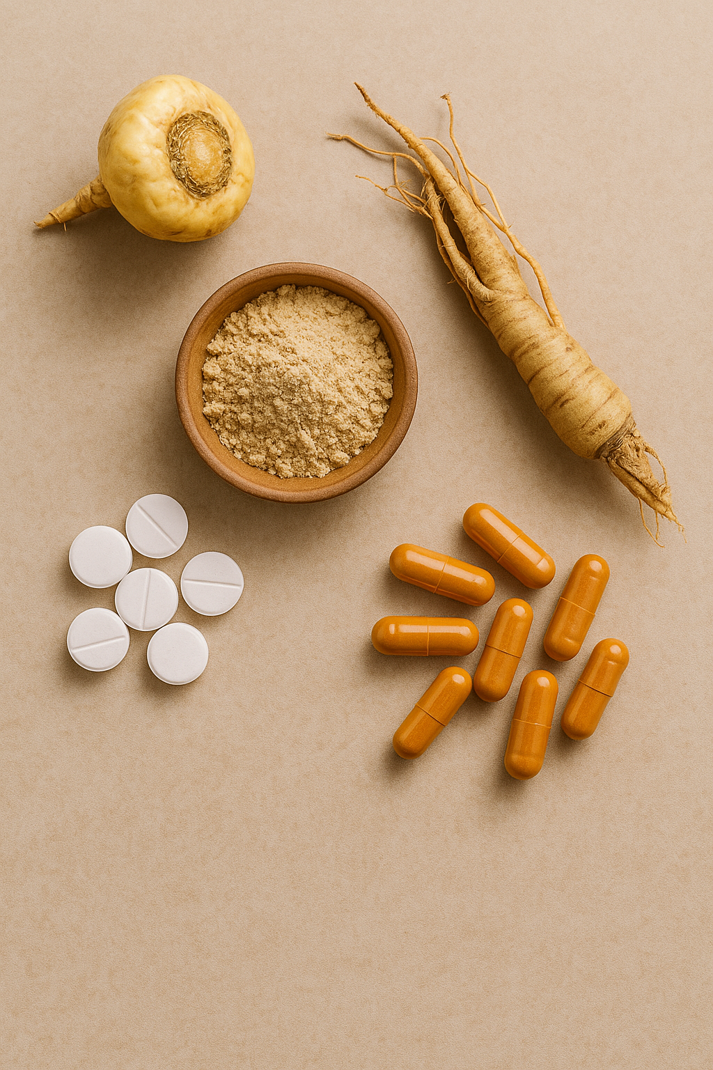 Ingredientes en un entorno de estudio